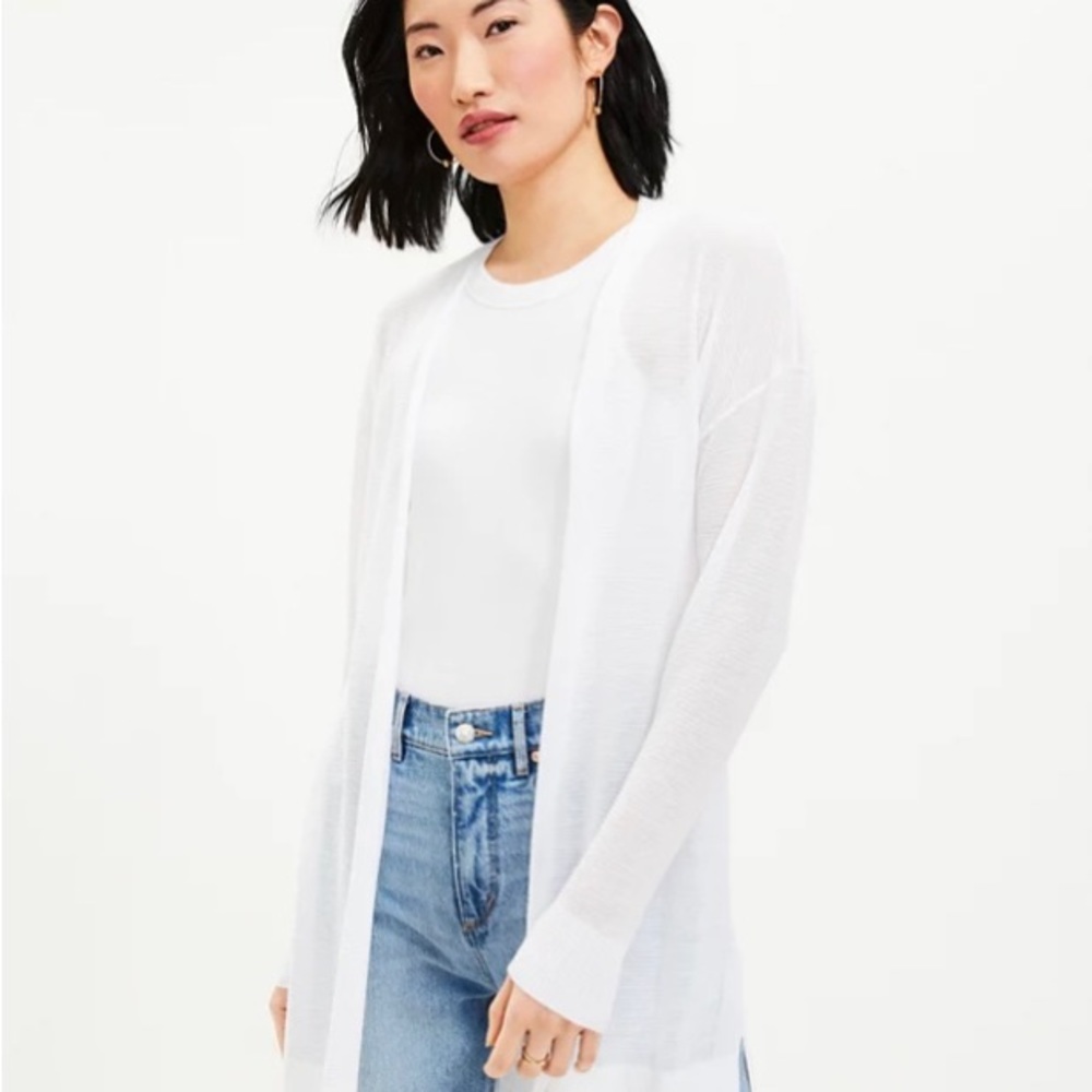 Loft long lightweight cardigan
